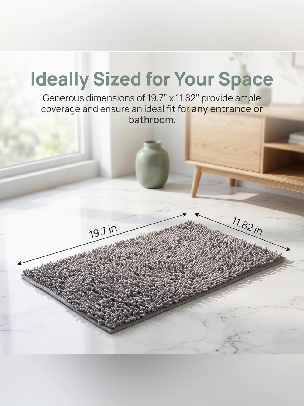 💞 New Plush Soft & Absorbent Gray  Puppy Dog Pet Mat